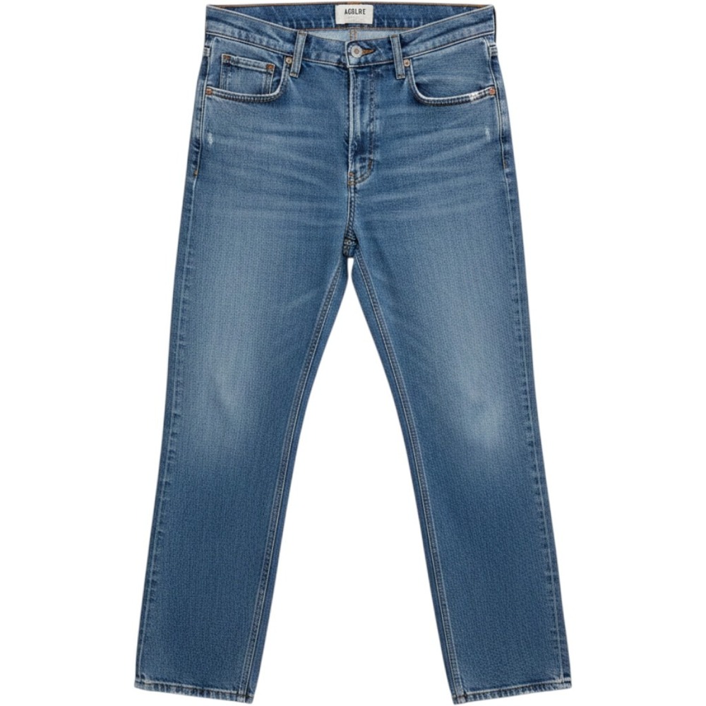 AGOLDE Womens High Rise Straight Leg‎ Distressed Jeans Medium Wash Size 27